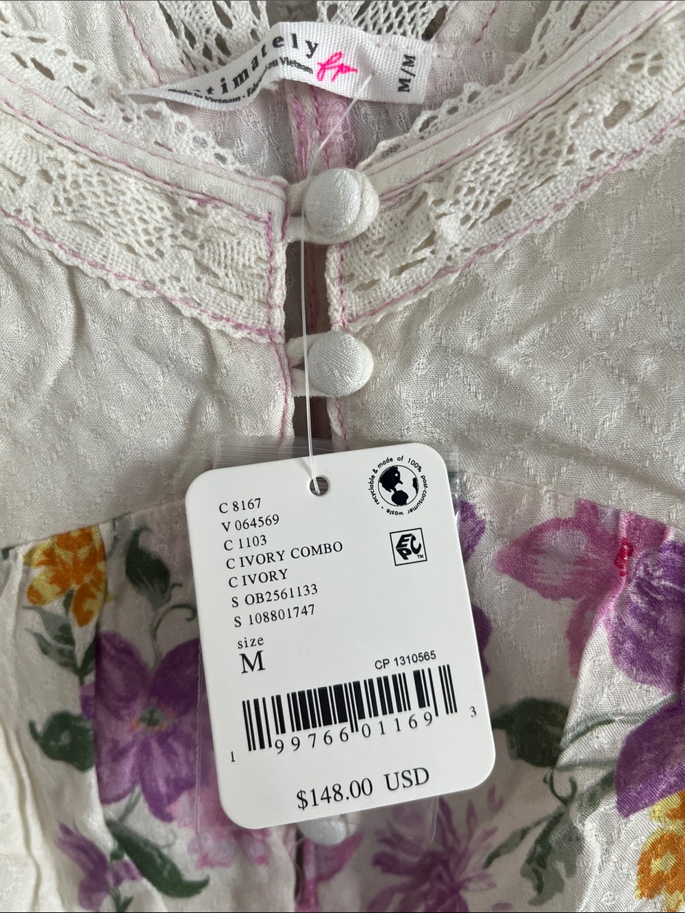 Free people intimately Summer Spritz Romper Sz-M - Picture 8 of 11